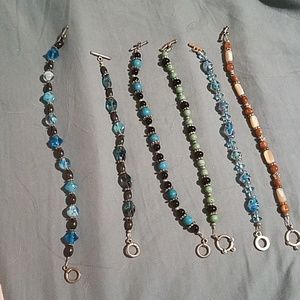 6 beaded bracelets
